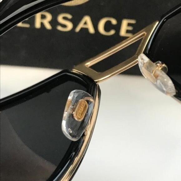 - New - 💯 Original VERSACE VE2228 100287 Dark Gray Irregular Men's Sunglas - Picture 13 of 14